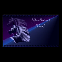 Horse Silhouette Shadowed Business Card business cards