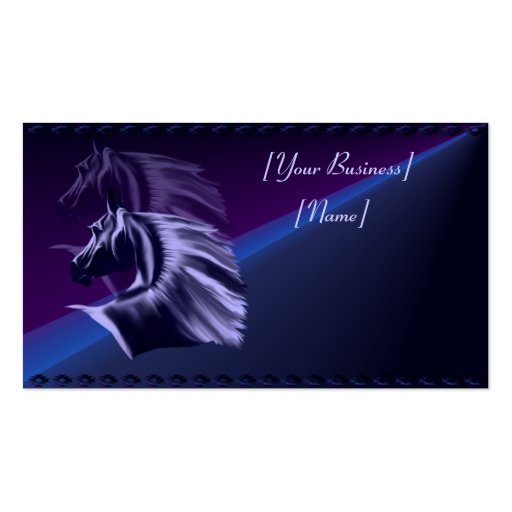 Horse Silhouette Shadowed Business Card (front side)