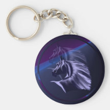 Horse Silhouette Shadowed Keychain