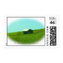 Horse stable Postage Stamp