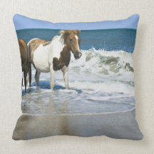 Horse Swim Design Pillow