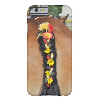 Horse tail and flowers barely there iPhone 6 case