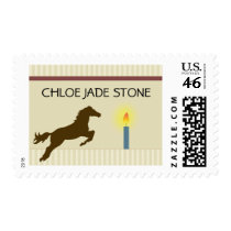 Horse themed birthday stamp