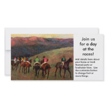 Horse themed party or fundraiser event invitation photo card template