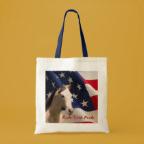 Horse Tote Bag American Flag