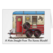 Horse Trailer Camper Card