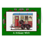 Horse Trailer Camper Holiday Wish Cards