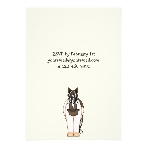 Horse Valentine Birthday Invitation for Girls
