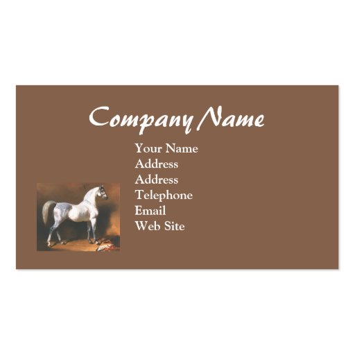 Horse Vintage Business Card (back side)
