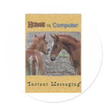 Horse vs. Computer: Instant Messaging stickers