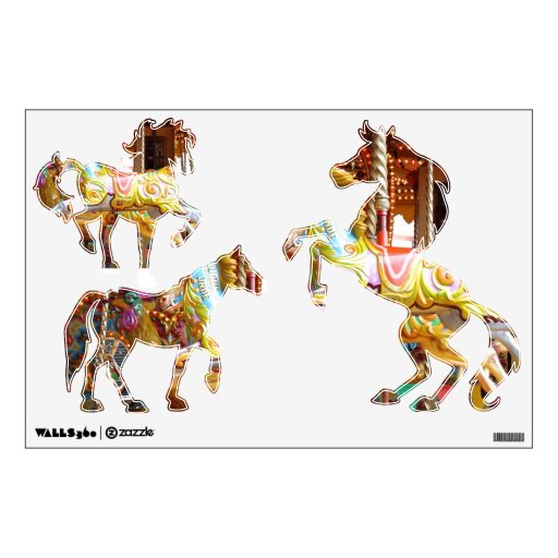 Horse Wall Decal (with Carousel Print) Zazzle