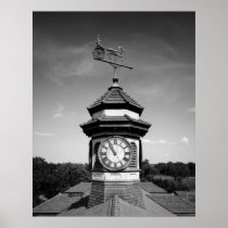 Horse Weather Vane and Clock Tower Posters