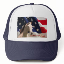 Horse With American Flag Hat