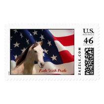 Horse With American Flag Postage