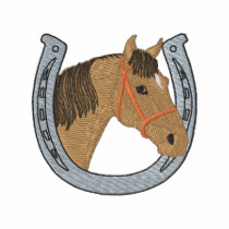 Horse with Horseshoe embroidered shirts