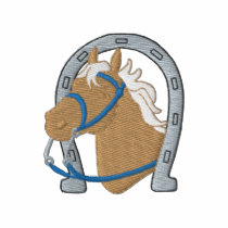 Horse with Horseshoe embroidered shirts