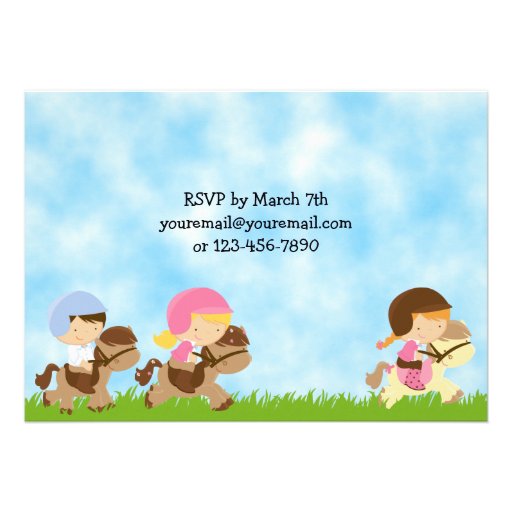 Horseback Riding Birthday Invitation, Girls & Boys