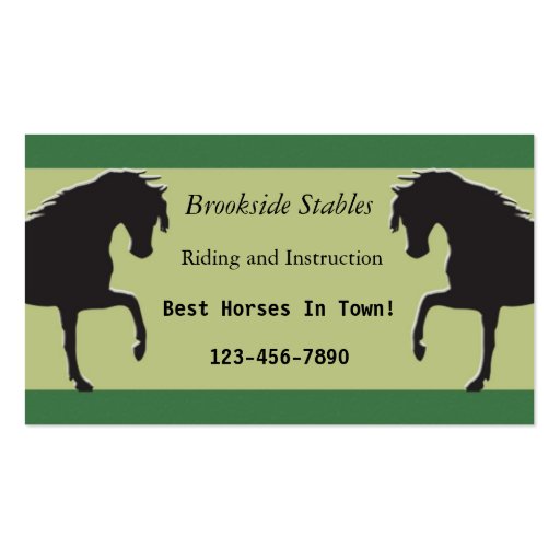 Horseback Riding Business Card