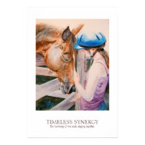 Horseback Riding Equestrian Synergy Partner Poster posters