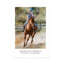 Horseback Riding Equestrian Teamwork Synergy Print