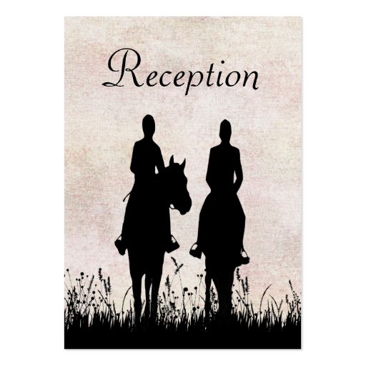 Horseback Riding Equestrian Wedding Reception Card Business Card Templates (front side)