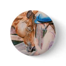 HorseBack Riding Girl and her Horse Animal Lover buttons by michelleys HorseBack Riding Girl and her Horse Animal Lover buttons