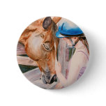 HorseBack Riding Girl and her Horse Animal Lover Buttons