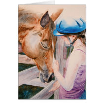 HorseBack Riding Girl and her Horse Animal Lover cards