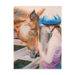 HorseBack Riding Girl &amp; Horse Animal Lover Cards Postcard