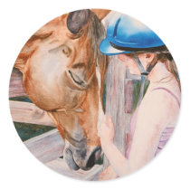 HorseBack Riding Girl & Horse Animal Lover Sticker