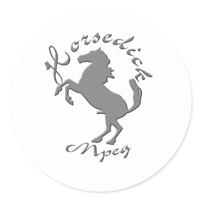 HorseDick Dot Mpeg Round Stickers by megedsh
