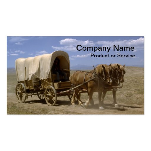 Horsedrawn Wagon business card (front side)