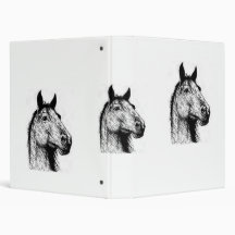 Horsehead pencil drawing binder