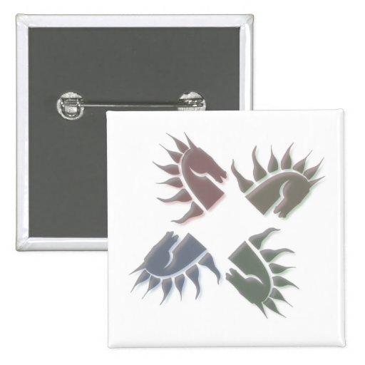 Horsemen Square Button