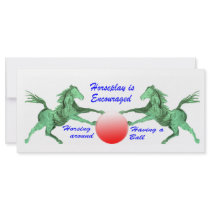 Horseplay is Encouraged Rack Card