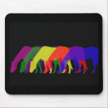 horses and horses in 6 bright colors - graphic mousepads