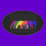 horses and horses in 6 bright colors - graphic stickers