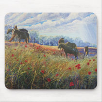 horses and poppies mousepads