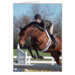 Horses and Show Jumping Greeting Card