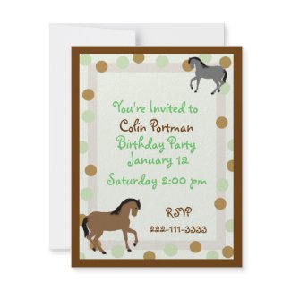 Horses Birthday Invitation invitation Horses Birthday Invitation invitation