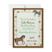 Horses Birthday Invitation