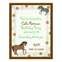 Horses Birthday Invitation