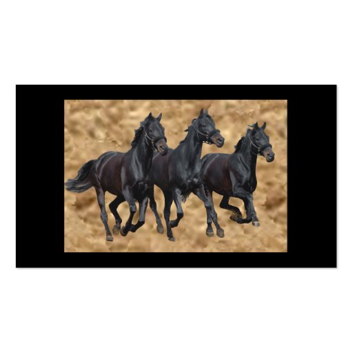 Horses Black Beauties Business Card
