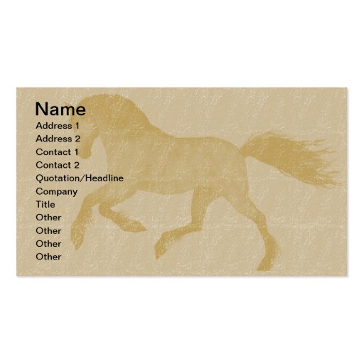 Horses Business Card Template (front side)