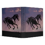 Horses Dance silhouette at sunset binders