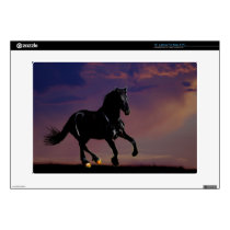 Horses Dance silhouette at sunset Skin For 15" Laptop