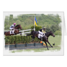 Horses Eventing  Greeting Card