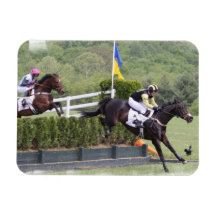 Horses Eventing  Premium Magnet