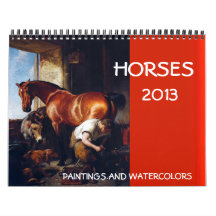HORSES FINE ART COLLECTION  Paintings And Drawings Wall Calendar