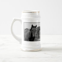 Horses funny beer mug